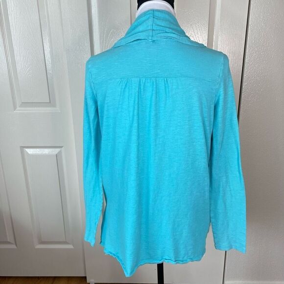 Lilly Pulitzer Leslie Drapery Open Cardigan 100% Cotton Blue Size Small - Picture 4 of 11